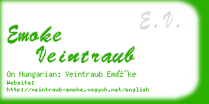 emoke veintraub business card